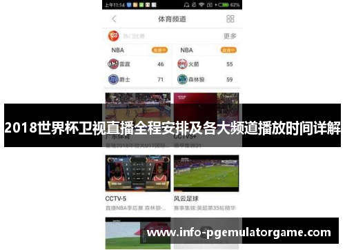 2018世界杯卫视直播全程安排及各大频道播放时间详解