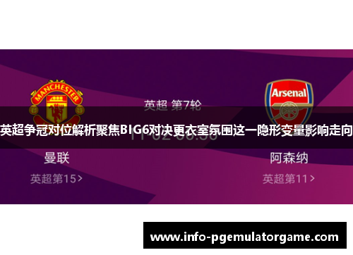 英超争冠对位解析聚焦BIG6对决更衣室氛围这一隐形变量影响走向