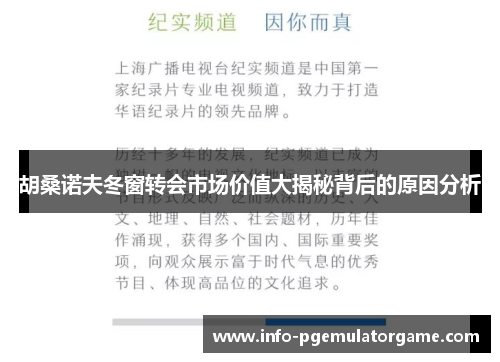 胡桑诺夫冬窗转会市场价值大揭秘背后的原因分析 胡桑诺夫冬窗转会市场价值大揭秘背后的原因分析